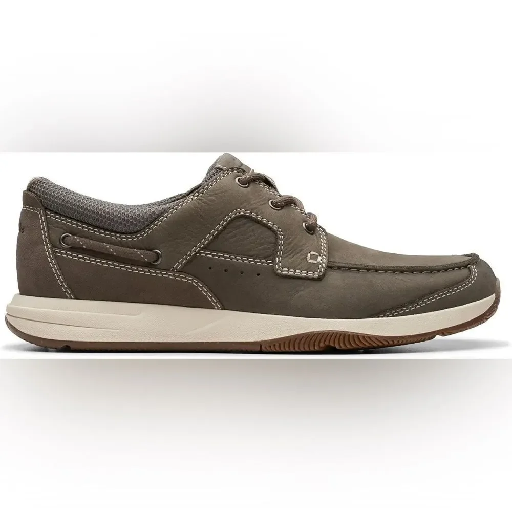 Clarks men’s Sailview lace men’s leather lace up sneakers • Sz 13
